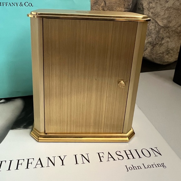 Tiffany & Co. Brass Quartz Desk Clock Battery Operated Made in Germany - Picture 7 of 16